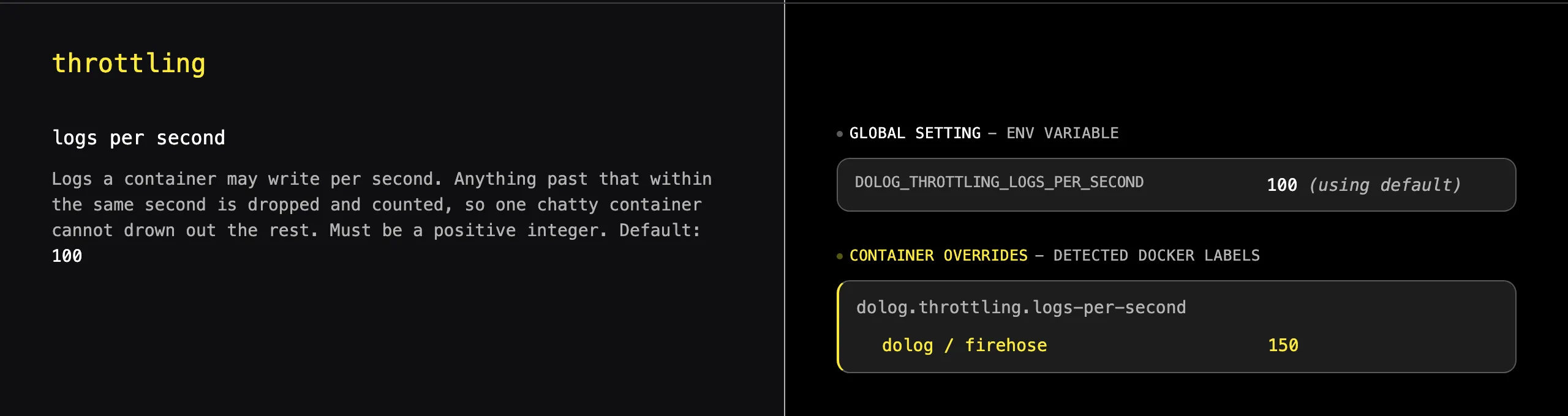 container override